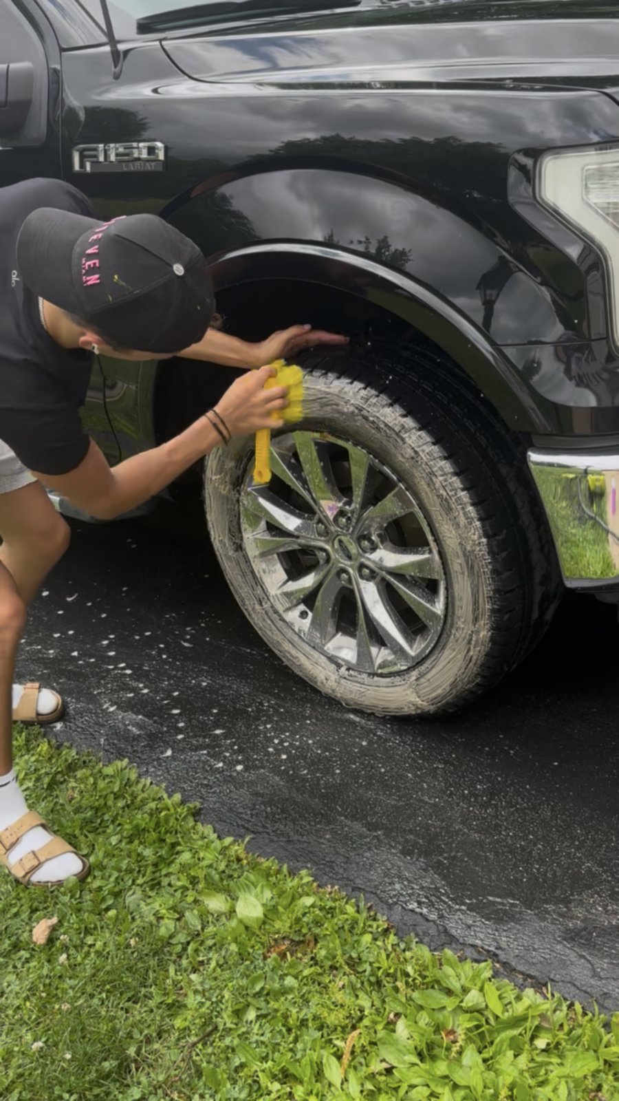 Willy scrubbing F-150 wheel and tire