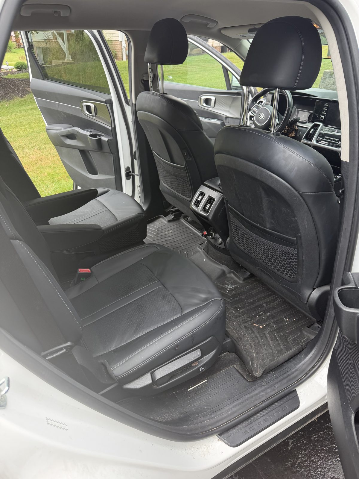 Kia Crossover second row right before
